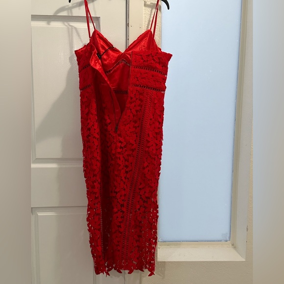 PRICE DROP SUPER SEXY $55 NWT S6 BARDOT LACE DRESS IN RED - Picture 8 of 16